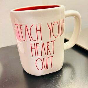 Rae Dunn TEACH YOUR HEART OUT mug